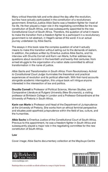 Produktbild: Albie Sachs and Transformation in South Africa