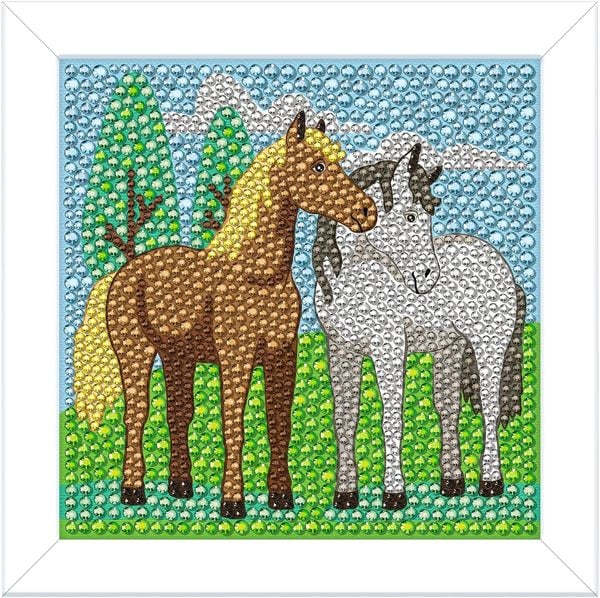 Produktbild: Diamond Painting Picture Frame "Horses"