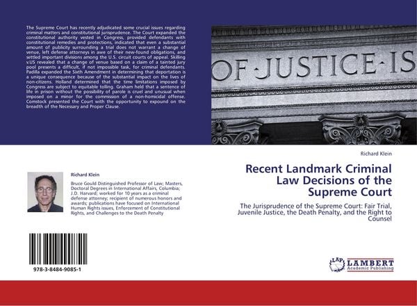Produktbild: Recent Landmark Criminal Law Decisions of the Supreme Court