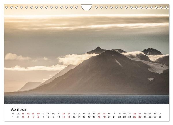 Produktbild: Spitzbergenkalender (Wandkalender 2026 DIN A4 quer), CALVENDO Monatskalender