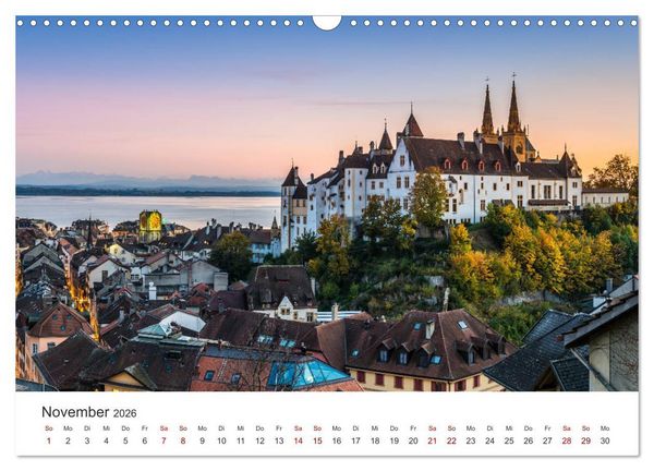 Produktbild: Schweiz - Die sch&ouml;nsten St&auml;dte (Wandkalender 2026 DIN A3 quer), CALVENDO Monatskalender