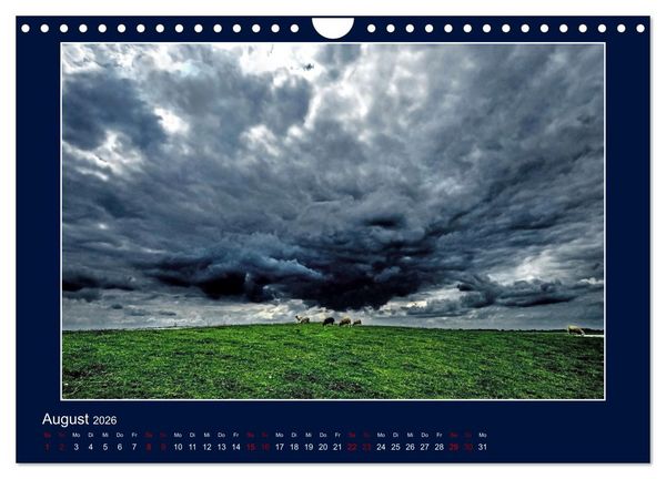 Produktbild: Wolken, Watt und Wellen. Fotografische Impressionen vom Jadebusen. (Wandkalender 2026 DIN A4 quer), CALVENDO Monatskalender