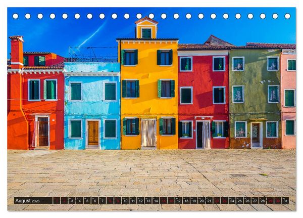 Produktbild: Burano - Die Insel der bunten H&auml;user (Tischkalender 2026 DIN A5 quer), CALVENDO Monatskalender