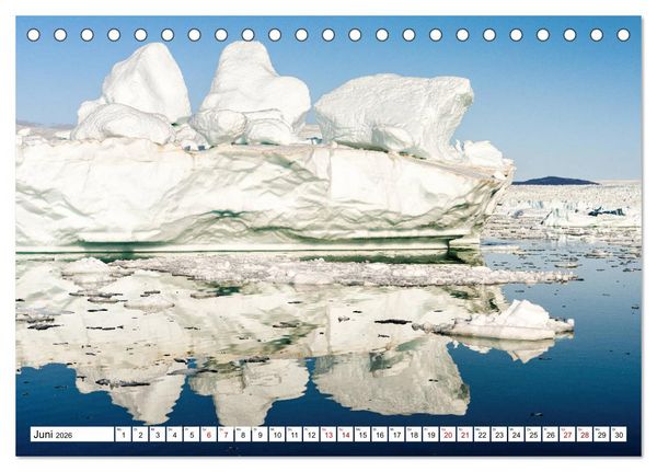 Produktbild: Eisberge - Gr&ouml;nlands magische Eisgestalten (Tischkalender 2026 DIN A5 quer), CALVENDO Monatskalender