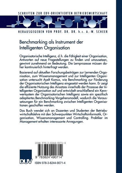 Produktbild: Benchmarking als Instrument der Intelligenten Organisation