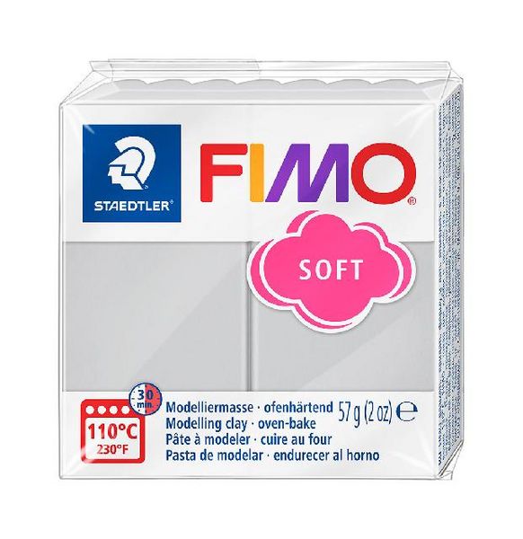 Produktbild: STADTLER Modelliermasse FIMO soft &brvbar; delfingrau, 57 g