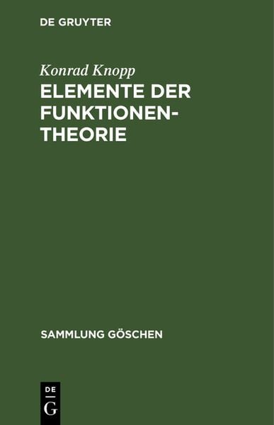 Produktbild: Elemente der Funktionentheorie