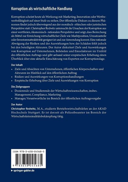 Produktbild: Korruption als wirtschaftliche Handlung