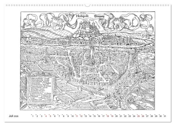 Produktbild: W&uuml;rzburg in alten Bildern (hochwertiger Premium Wandkalender 2026 DIN A2 quer), Kunstdruck in Hochglanz