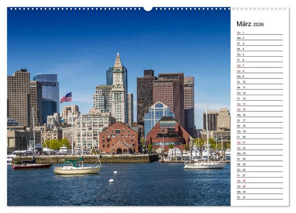 Produktbild: Stadtansichten aus Boston (hochwertiger Premium Wandkalender 2026 DIN A2 quer), Kunstdruck in Hochglanz