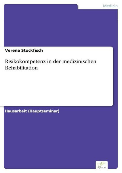 Produktbild: Risikokompetenz in der medizinischen Rehabilitation