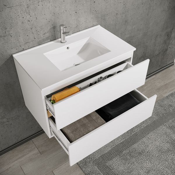 Produktbild: 4 tlg. Badm&ouml;bel-Set mit Waschbecken Cosila-I 81 cm