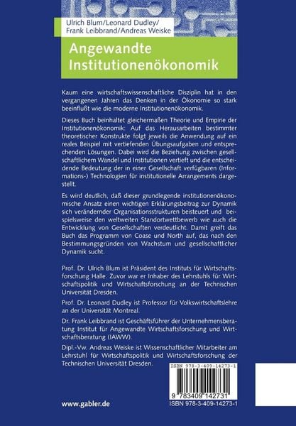 Produktbild: Angewandte Institutionen&ouml;konomik