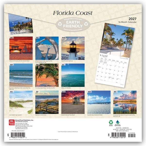 Produktbild: Florida Coast &ndash; Florida K&uuml;ste 2027 &ndash; 16-Monatskalender
