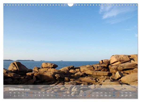 Produktbild: BRETAGNE La C&ocirc;te de granit rose (Calendrier mural 2026 DIN A3 vertical), CALVENDO calendrier mensuel