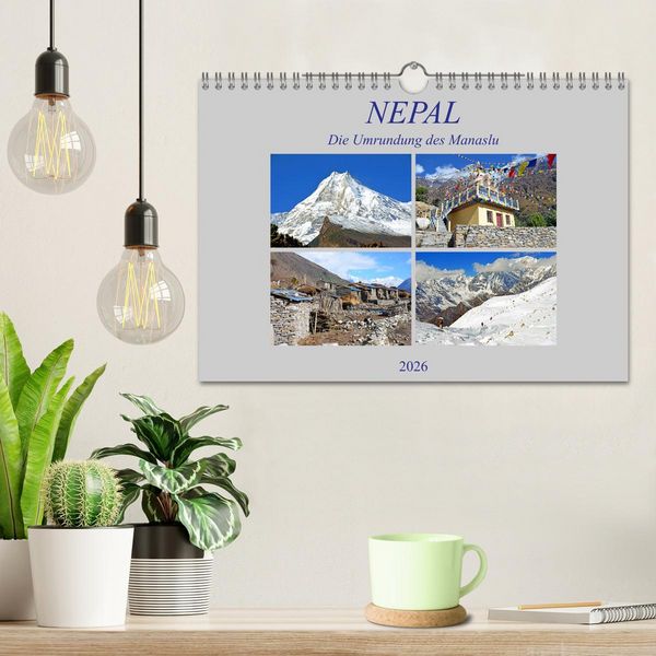 Produktbild: NEPAL, die Umrundung des Manaslu (Wandkalender 2026 DIN A4 quer), CALVENDO Monatskalender