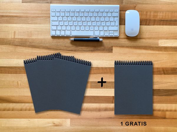 Produktbild: A 5 Notizblock - Set, 3+1 gratis, Luxury 80 Seiten BLAU NEW LAPISLAZULI GLITTER-OPTIK, kariert 5x5mm