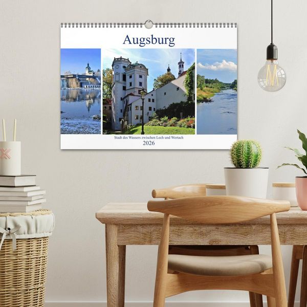 Produktbild: Augsburg - Stadt des Wassers zwischen Lech und Wertach (Wandkalender 2026 DIN A3 quer), CALVENDO Monatskalender