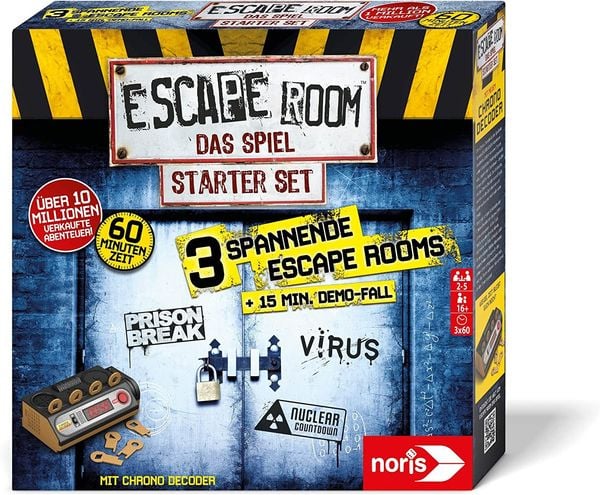 Noris 606102034 - Escape Room Das Spiel Starter Set, 3 spannende Escape Rooms