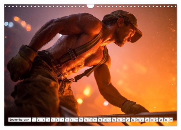 Produktbild: Feuerwehrm&auml;nner - Sexy K&ouml;rper und hei&szlig;e Flammen (Wandkalender 2027 DIN A3 quer), CALVENDO Monatskalender
