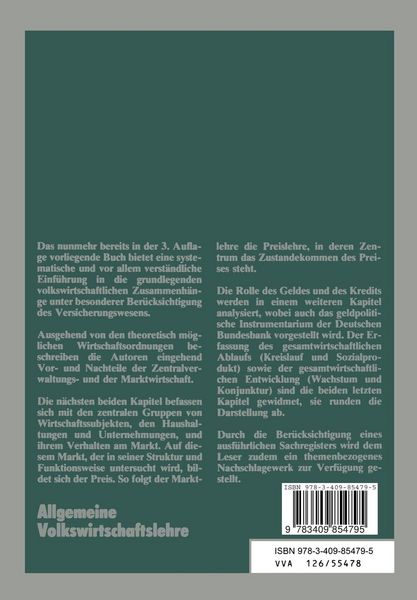 Produktbild: Allgemeine Volkswirtschaftslehre