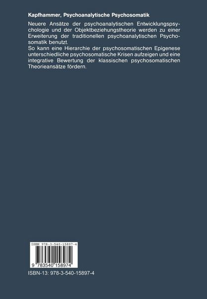 Produktbild: Psychoanalytische Psychosomatik