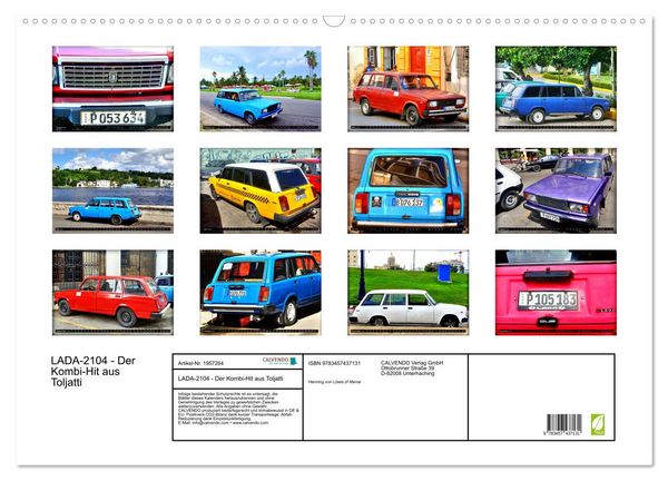Produktbild: LADA-2104 - Der Kombi-Hit aus Toljatti (Wandkalender 2026 DIN A2 quer), CALVENDO Monatskalender