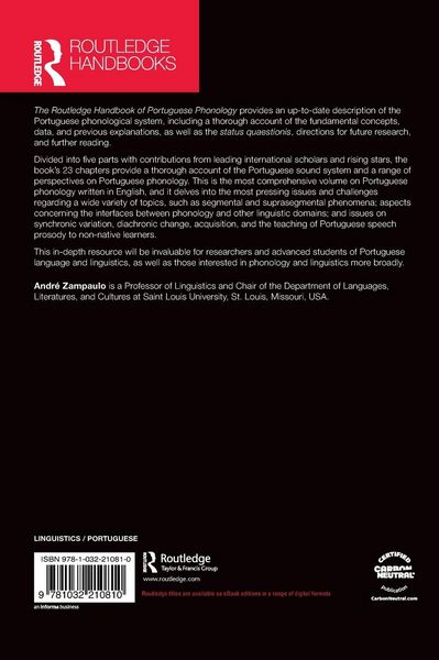 Produktbild: The Routledge Handbook of Portuguese Phonology