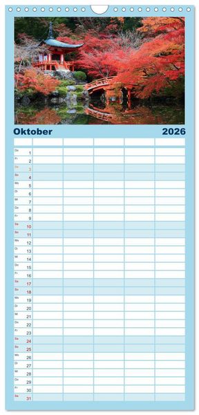 Produktbild: Familienplaner 2026 - Japan. Zwischen Tradition und Moderne mit 5 Spalten (Wandkalender, 21 x 45 cm) CALVENDO