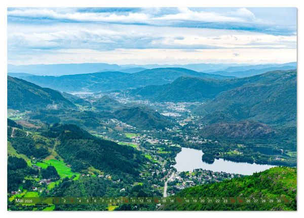 Produktbild: Norwegen aus dem Hubschrauber - Luftaufnahmen und Panorama (Tischkalender 2026 DIN A5 quer), CALVENDO Monatskalender