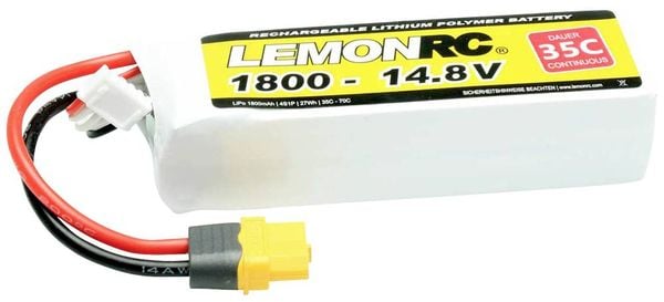 LemonRC Modellbau-Akkupack (LiPo) 14.8V 1800 mAh Zellen-Zahl: 4 35 C Softcase XT60