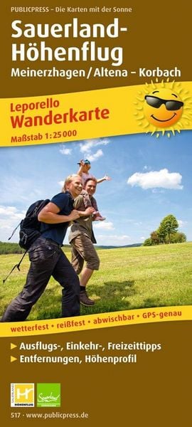Produktbild: Wanderkarte Sauerland H&ouml;henflug 1 : 25 000
