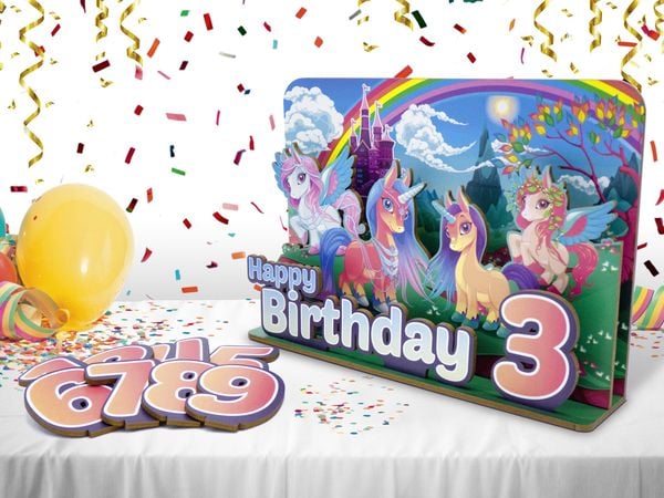 familiacard Geburtstagsdekoration Einhorn