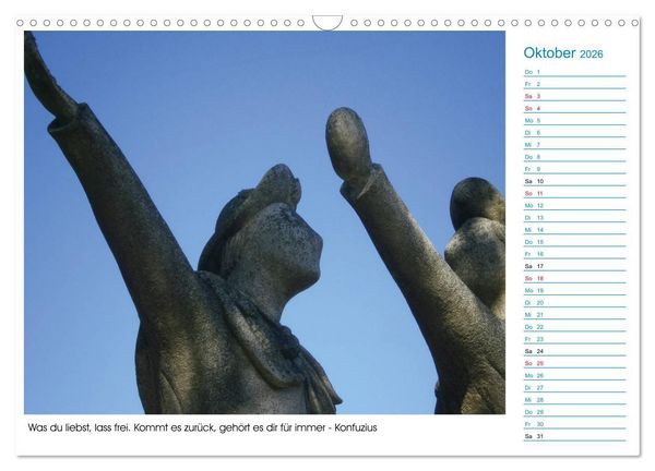 Produktbild: Mein Weg nach Santiago de Compostela mit Zitaten (Wandkalender 2026 DIN A3 quer), CALVENDO Monatskalender