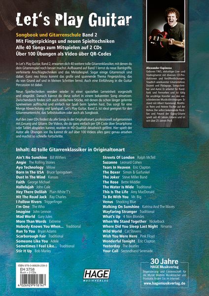 Produktbild: Let's Play Guitar - Band 2 mit 2 CDs und QR-Codes