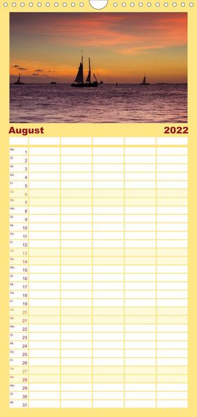 Produktbild: Familienplaner Florida - Sonne, Str&auml;nde und Naturparks (Wandkalender 2022 , 21 cm x 45 cm, hoch)
