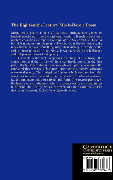 Produktbild: The 18th Century Mock Heroic P
