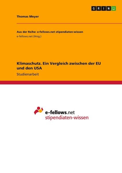 Produktbild: Klimaschutz. Ein Vergleich zwischen der EU und den USA