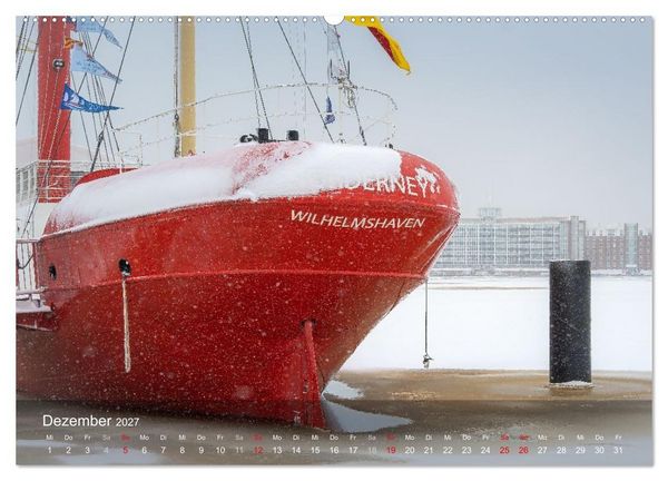 Produktbild: Schifffahrt entlang der Jade zwischen Wilhelmshaven und Hooksiel (hochwertiger Premium Wandkalender 2027 DIN A2 quer), Kunstdruck in Hochglanz
