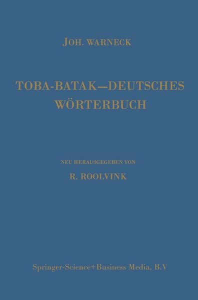 Produktbild: Toba-Batak&mdash;Deutsches W&ouml;rterbuch