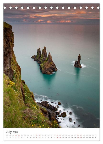 Produktbild: Magic of Iceland - nature photography (Desk Calendar 2026 DIN A5 portrait), CALVENDO 12 Month DeskCalendar