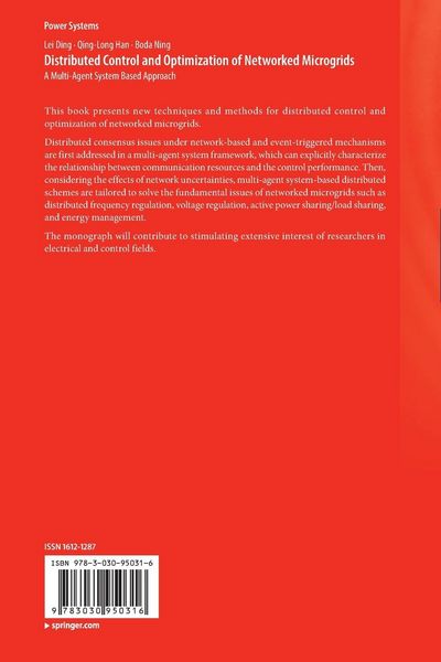 Produktbild: Distributed Control and Optimization of Networked Microgrids