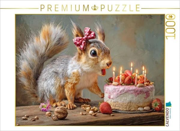 CALVENDO Puzzle Eichhörnchenliebe | 1000 Teile Lege-Größe 64x48cm Foto-Puzzle für glückliche Stunden