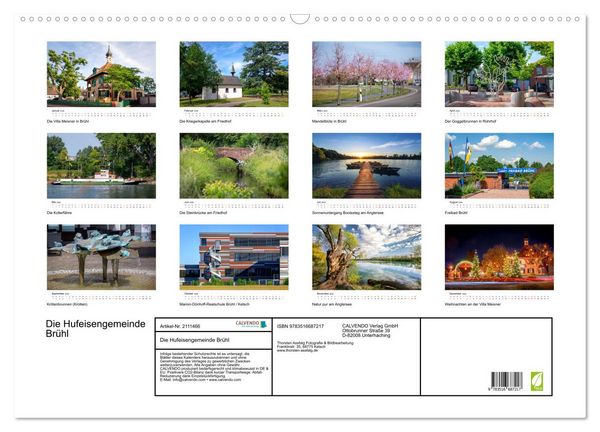 Produktbild: Die Hufeisengemeinde Br&uuml;hl (Wandkalender 2026 DIN A2 quer), CALVENDO Monatskalender