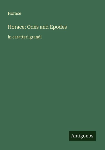 Produktbild: Horace; Odes and Epodes