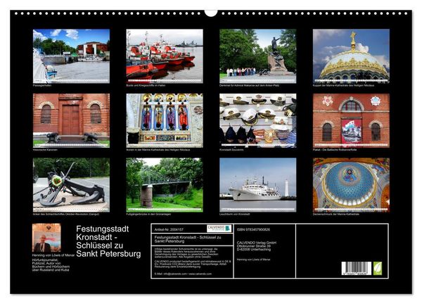 Produktbild: Festungsstadt Kronstadt - Schl&uuml;ssel zu Sankt Petersburg (Wandkalender 2026 DIN A2 quer), CALVENDO Monatskalender