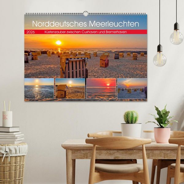 Produktbild: Norddeutsches Meerleuchten (Wandkalender 2026 DIN A2 quer), CALVENDO Monatskalender