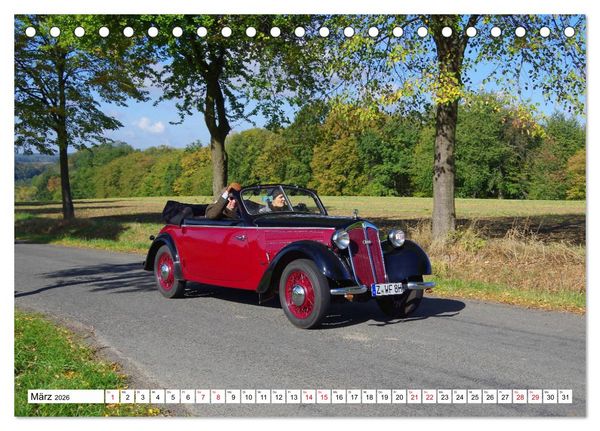 Produktbild: Oldtimer in Colditz (Tischkalender 2026 DIN A5 quer), CALVENDO Monatskalender