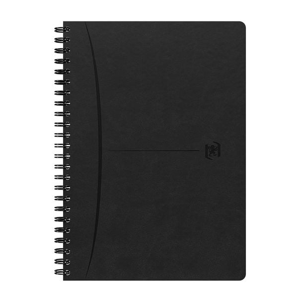 Produktbild: Oxford Spiralbuch Signature A5, 5mm kariert, mit flexiblem Cover, 80 Blatt, Optik Paper&reg;, SCRIBZEE&reg; kompatibel, schwarz