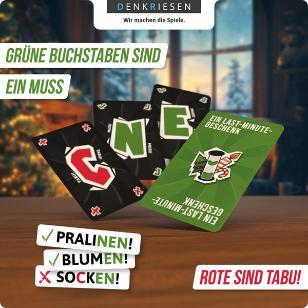 Produktbild: DENKRIESEN Kartenspiel STADT LAND VOLLPFOSTEN Extrem Christmas Edition